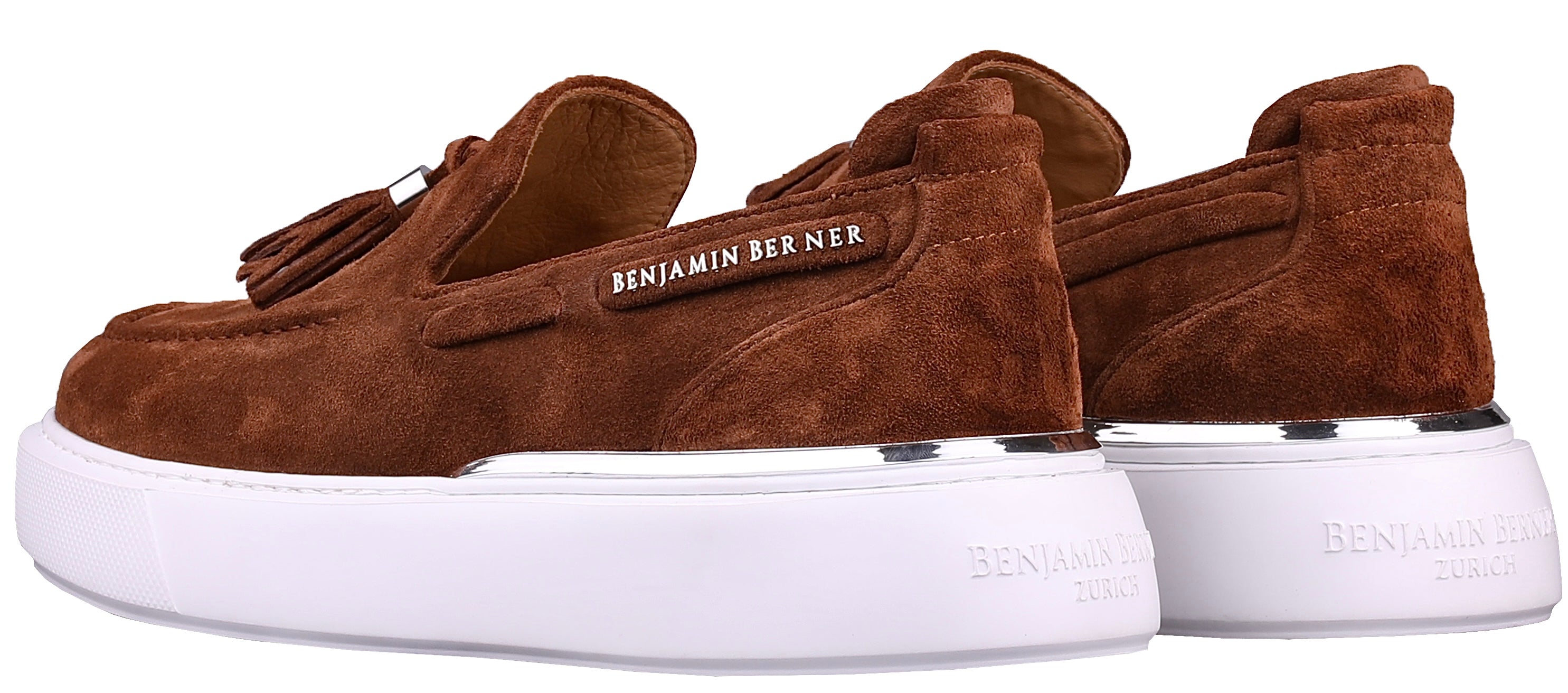BNJ ORION CHESTNUT SUEDE  TASSEL LOAFER