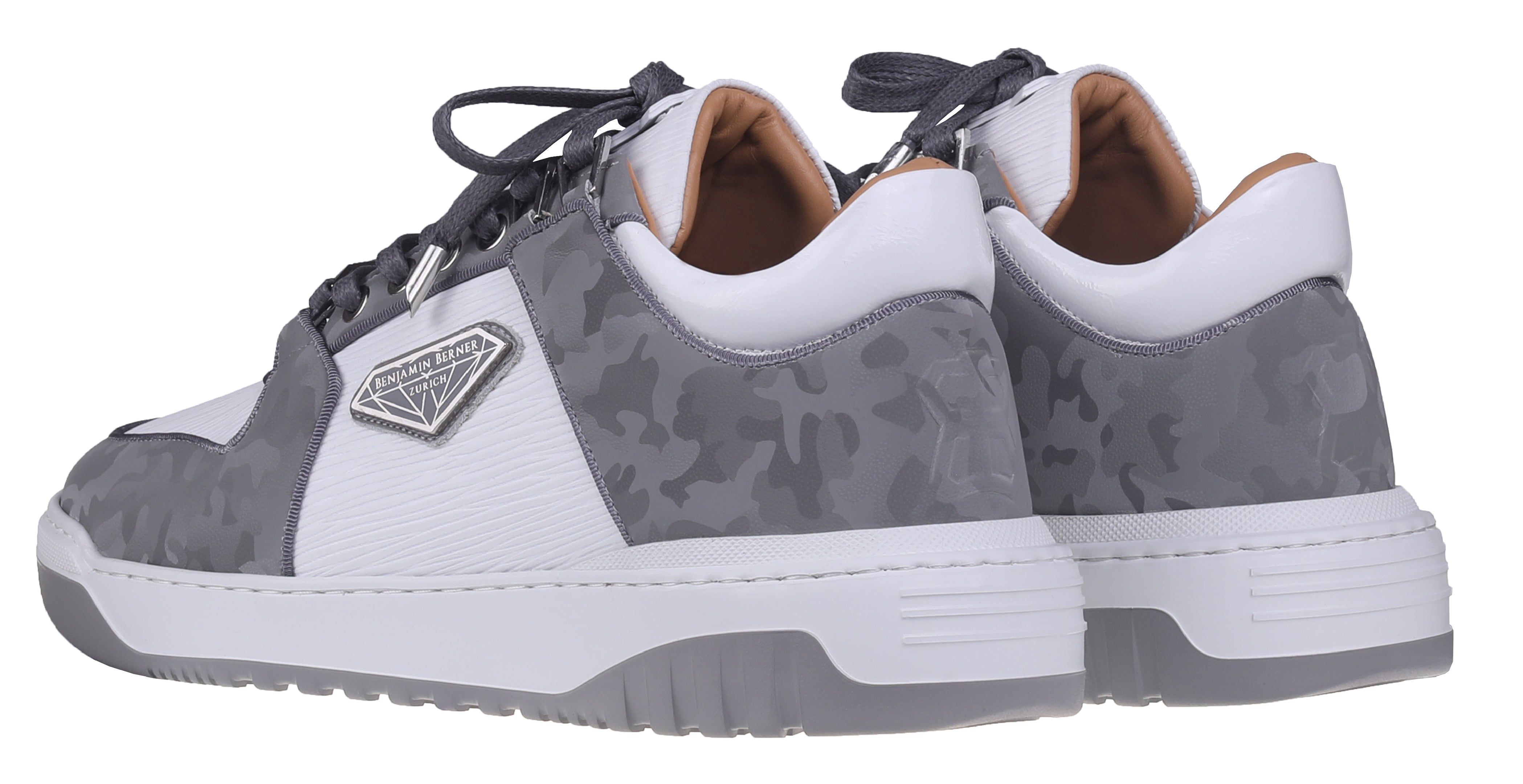 BNJ SIGMA Low-Top GREY REFLECTIVE CAMOUFLAGE-WHITE 3D WAVE NA