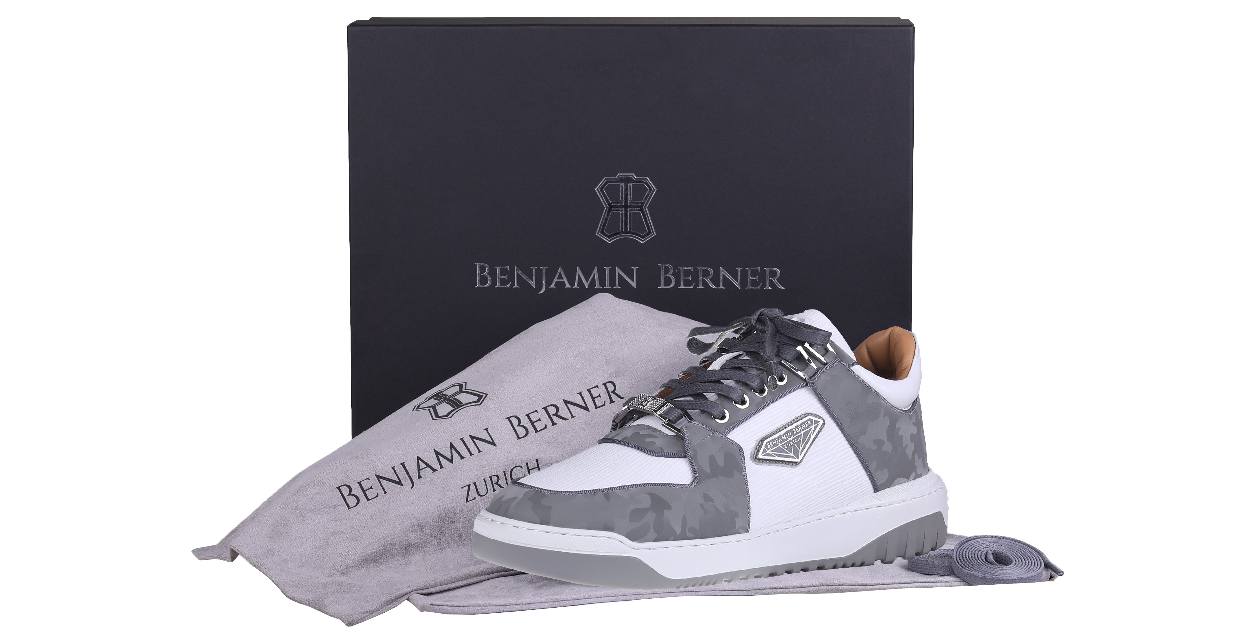 BNJ SIGMA Low-Top GREY REFLECTIVE CAMOUFLAGE-WHITE 3D WAVE NA