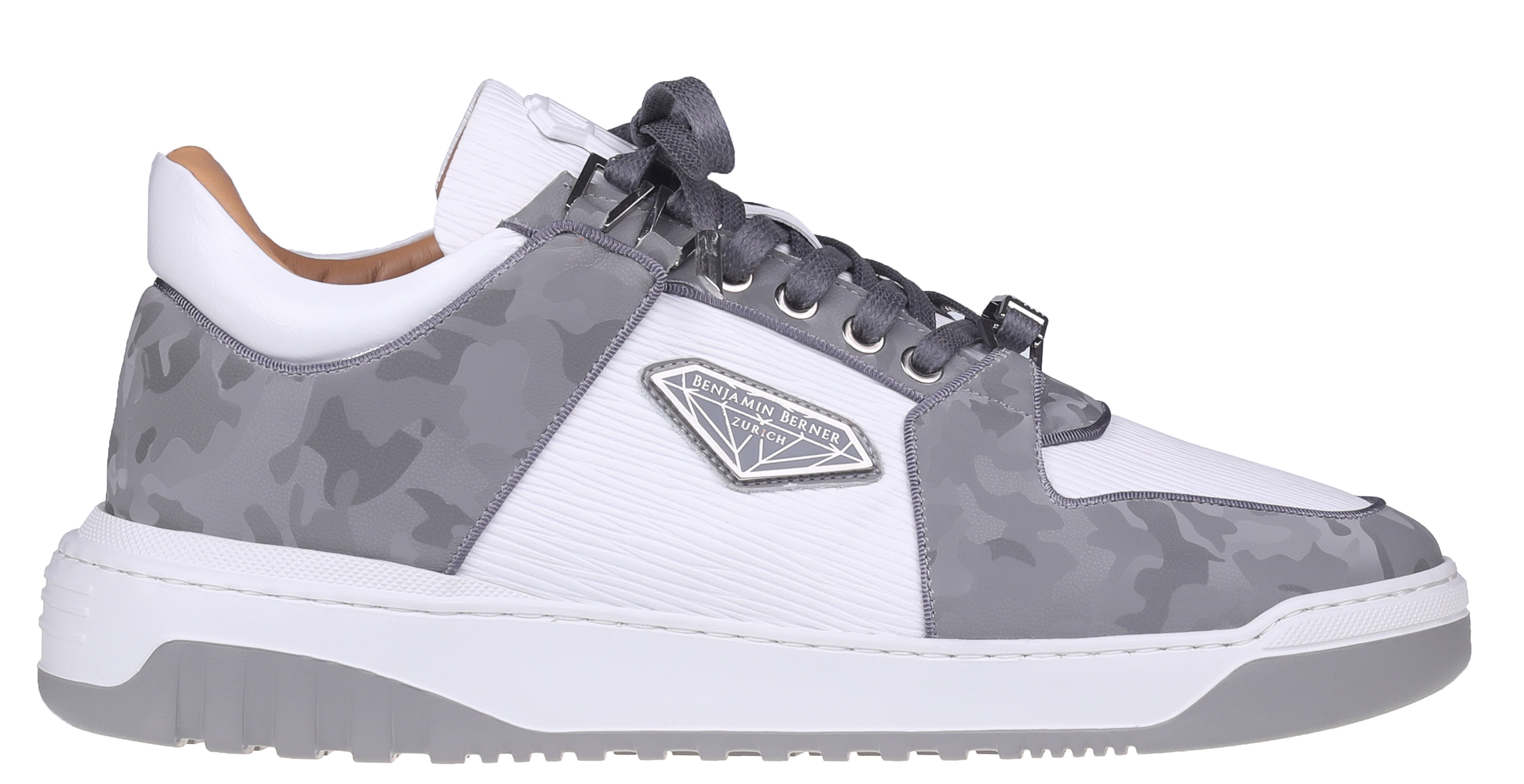 BNJ SIGMA Low-Top GREY REFLECTIVE CAMOUFLAGE-WHITE 3D WAVE NA