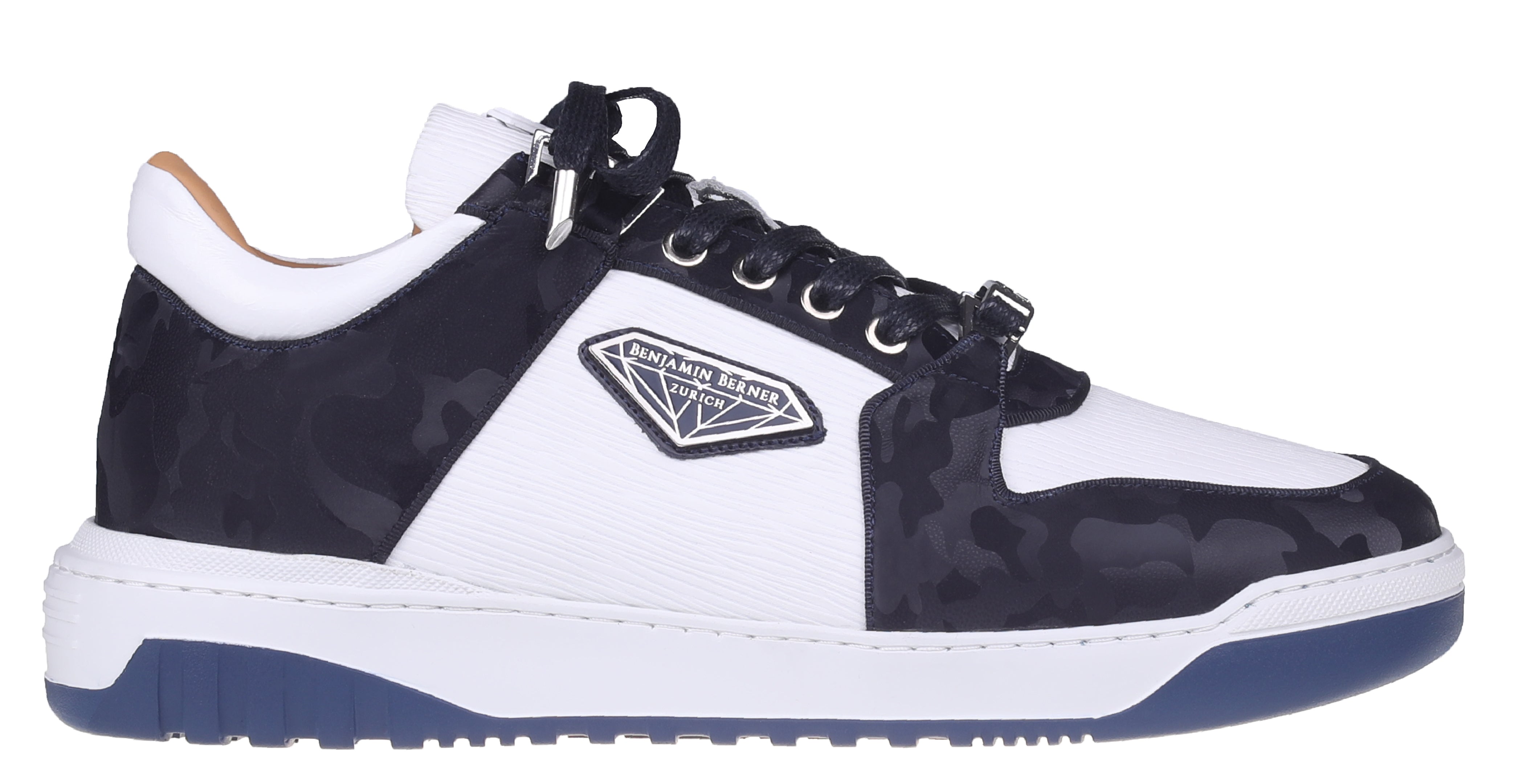 BNJ SIGMA Low-Top NAVY REFLECTIVE CAMOUFLAGE- WHITE 3D WAVE