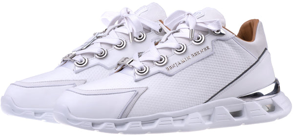 BNJ RAZOR HIGH-TECH RUNNER  WHITE  TRIANGLE EMBOSSED MATT NAPPA