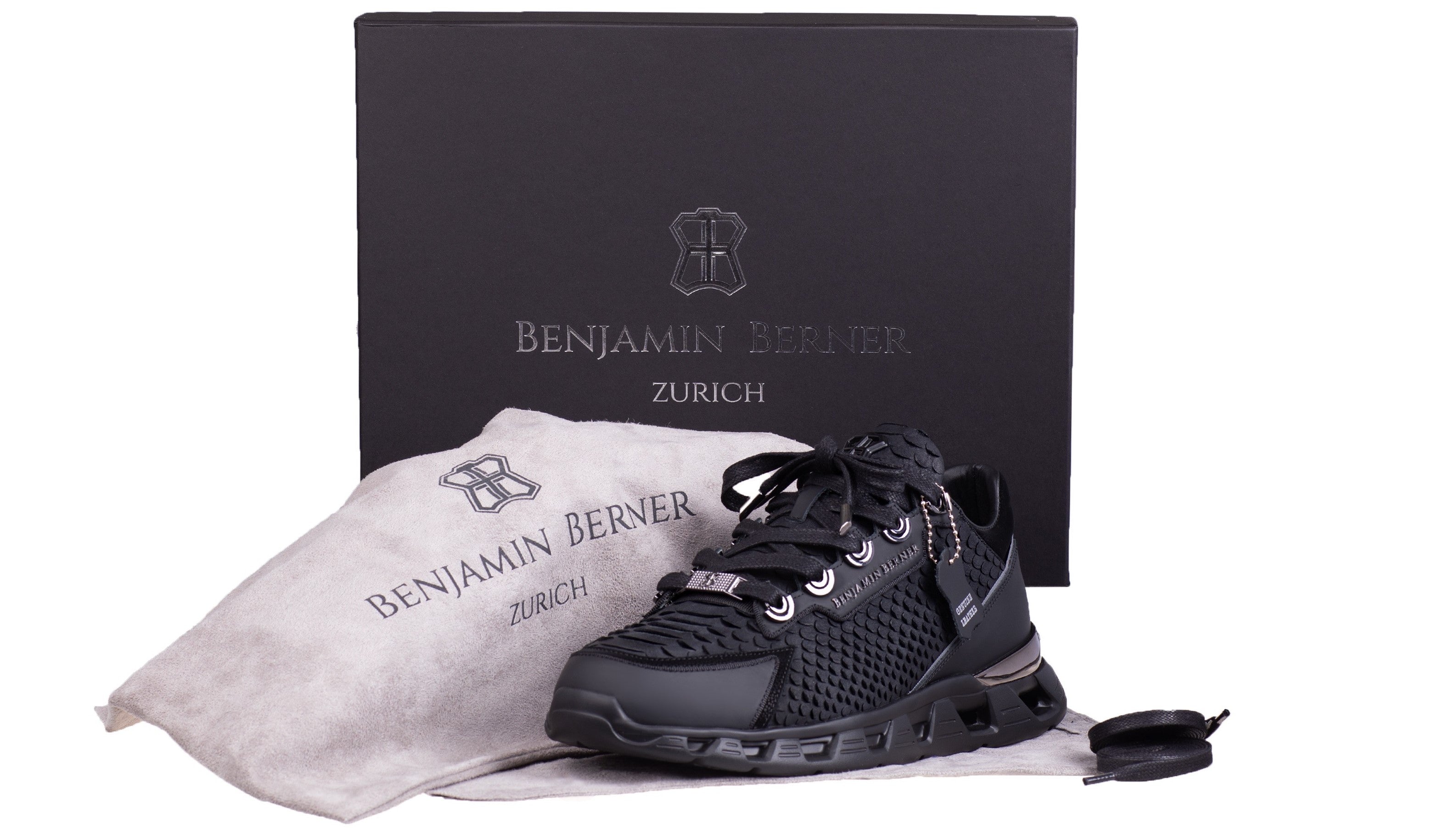 BNJ RAZOR HIGH-TECH RUNNER ALL BLACK PYTHON CUT NUBUCK