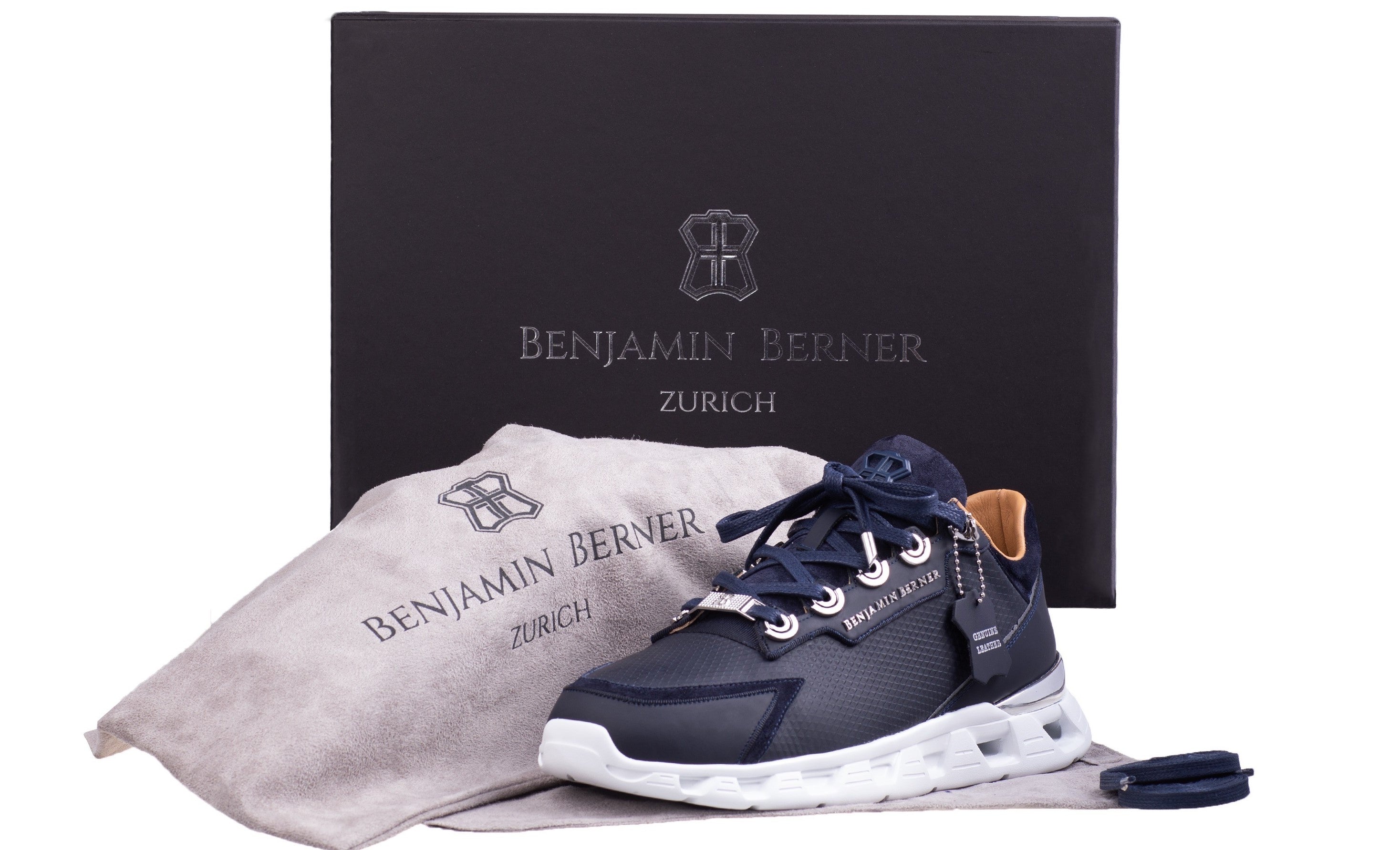 BNJ RAZOR HIGH-TECH RUNNER NAVY TRIANGLE EMBOSSED MATT NAPPA