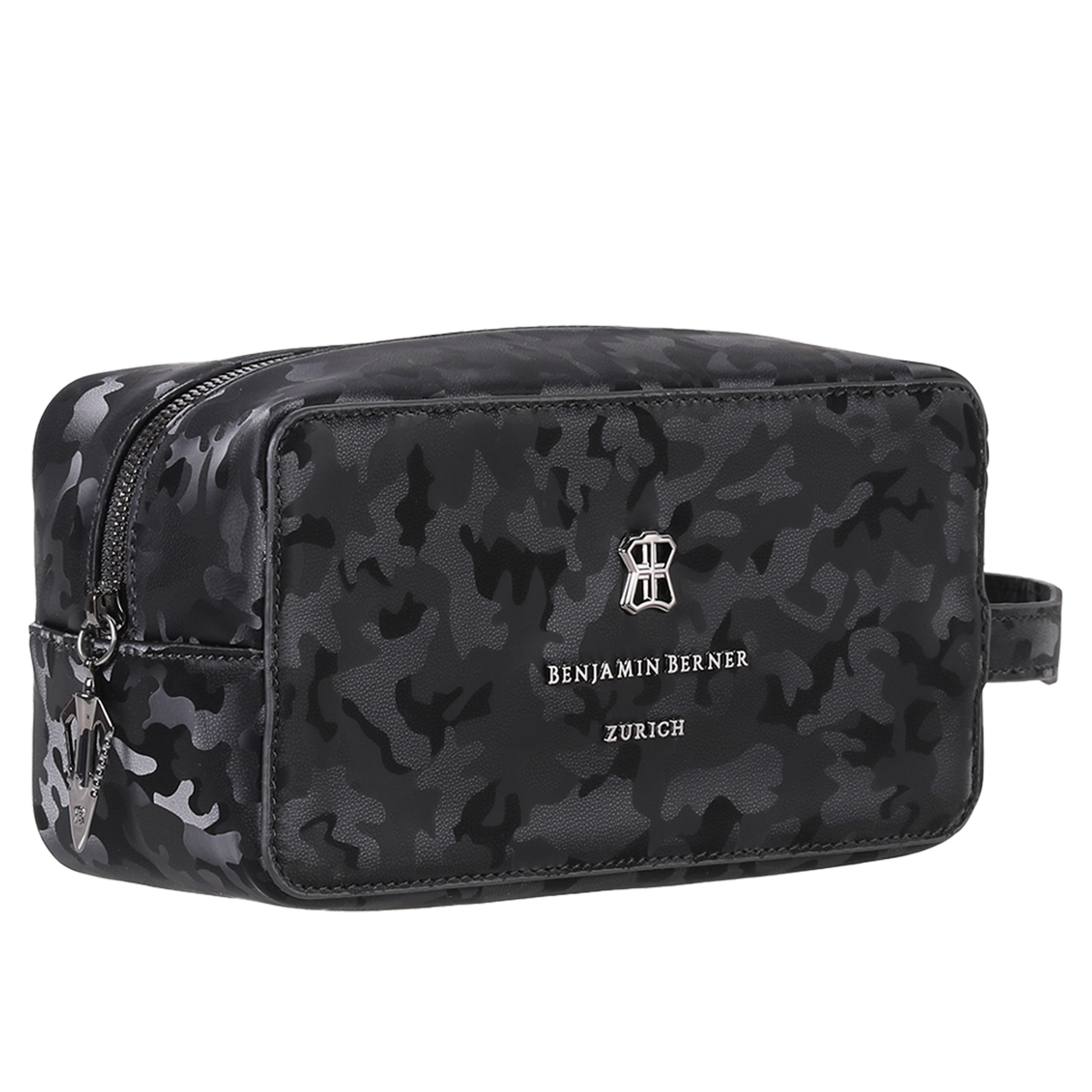 BNJ WASHBAG BLACK REFLECTIVE CAMOUFLAGE CALFSKIN Benjamin Berner