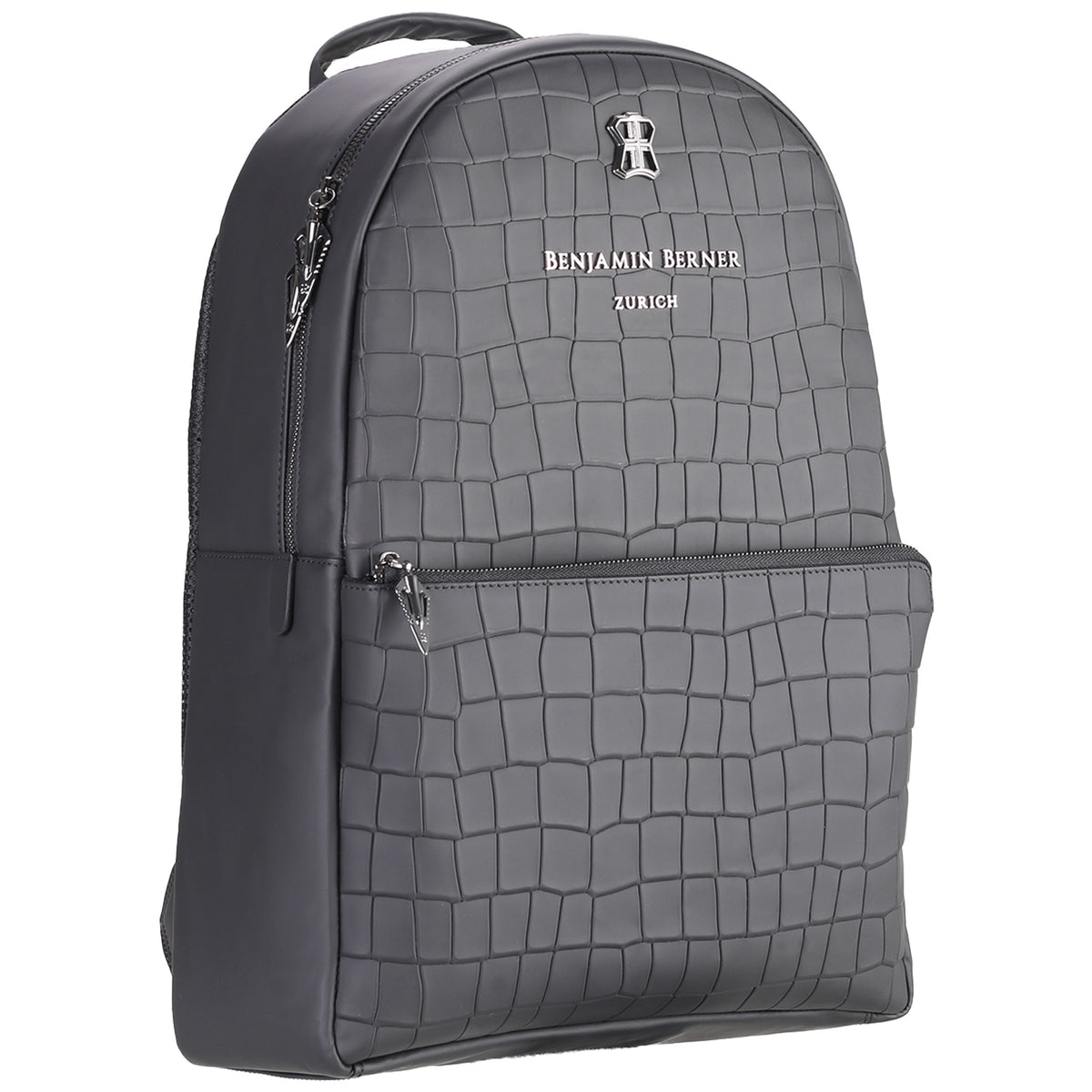 BNJ BACKPACK BLACK MATT CROCODILE CALFSKIN