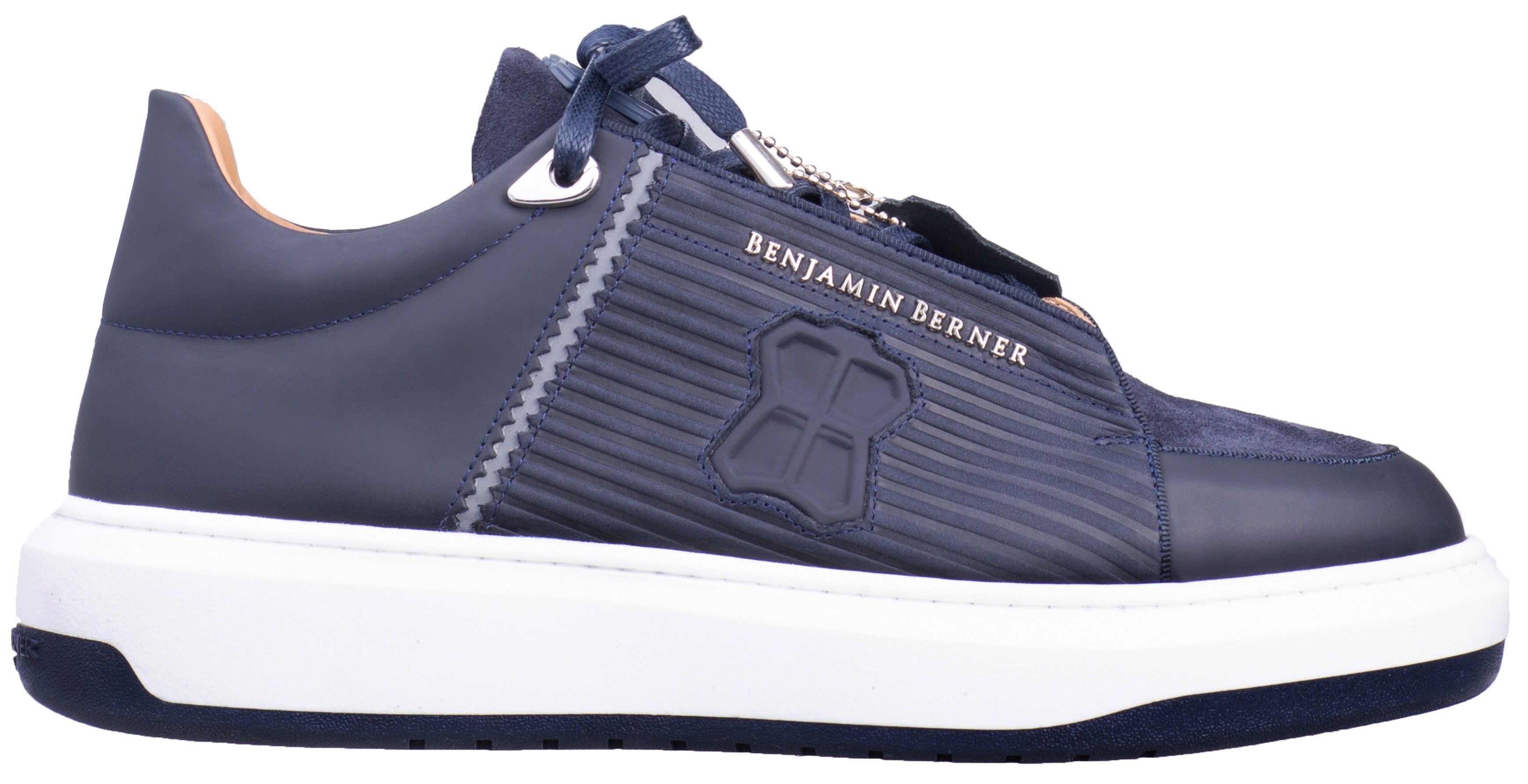 BNJ THEO NNAVY 3-D STRIPED NUBUCK - SUEDE