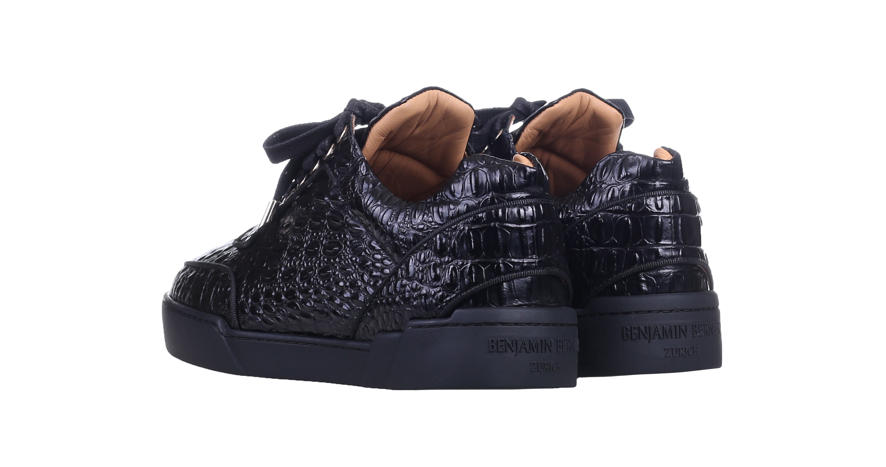 Low-Top ALL BLACK  ALLIGATOR EFFECT