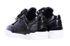 Low-Top BLACK WASHED PATENT CALFSKIN WHITE SOLE