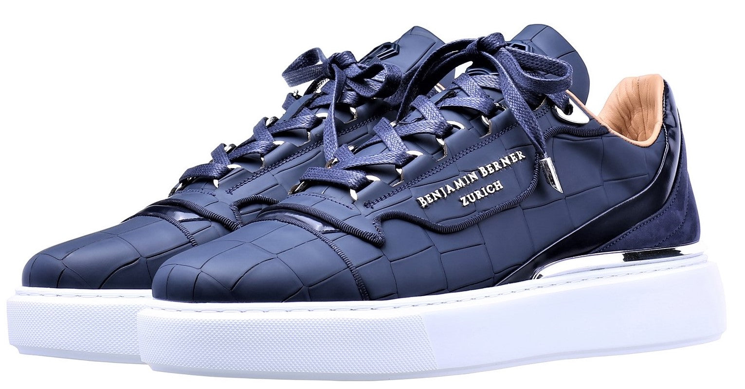 BNJ RAPHAEL Low-Top NAVY  MATT CROCODILE