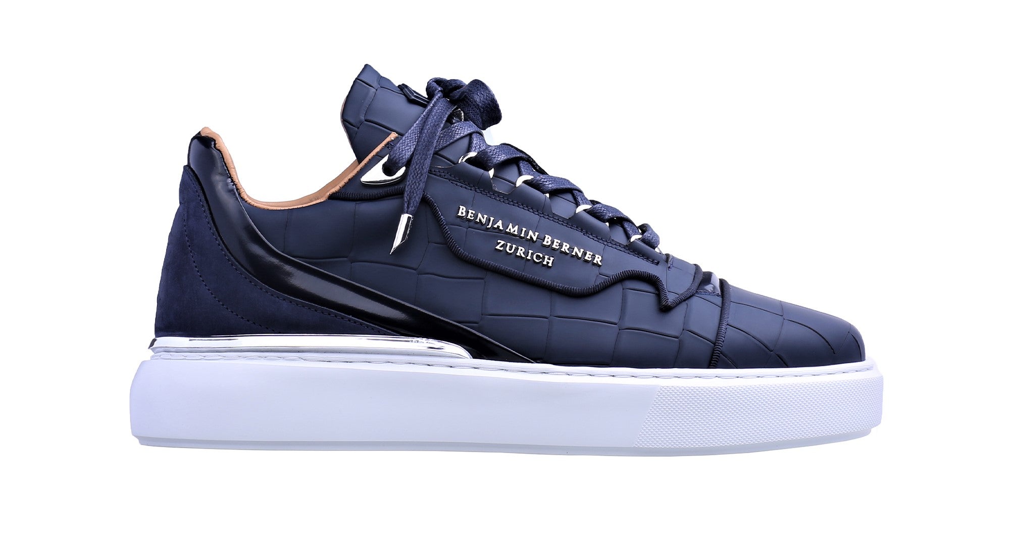 Women's Low-Top BNJ RAPHAEL  NAVY  MATT CROCODILE