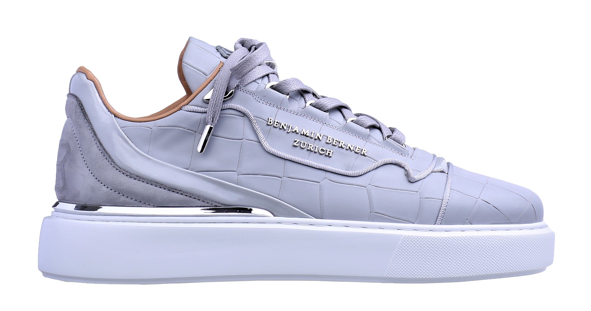 WOMEN'S LOW-TOP BNJ RAPHAEL ICE GREY MATT CROCODILE