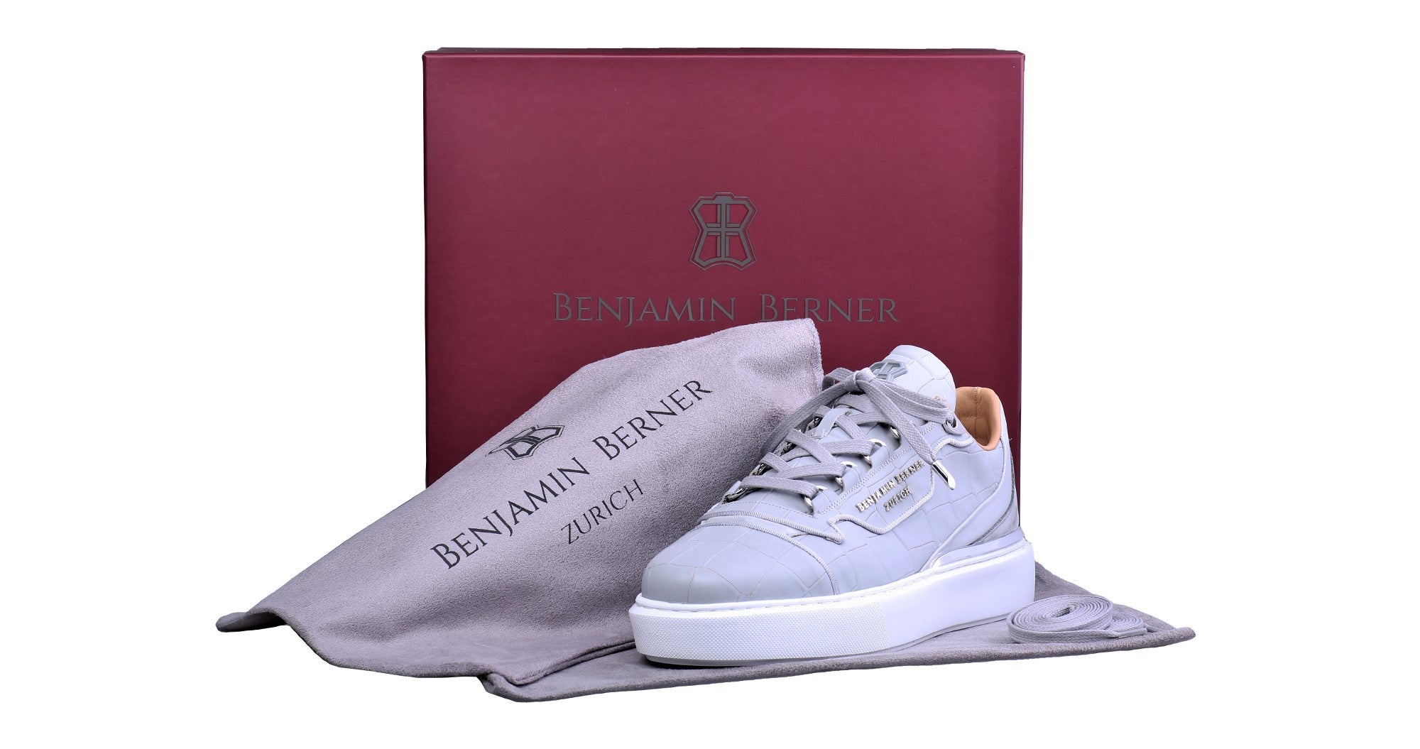 WOMEN'S LOW-TOP BNJ RAPHAEL ICE GREY MATT CROCODILE