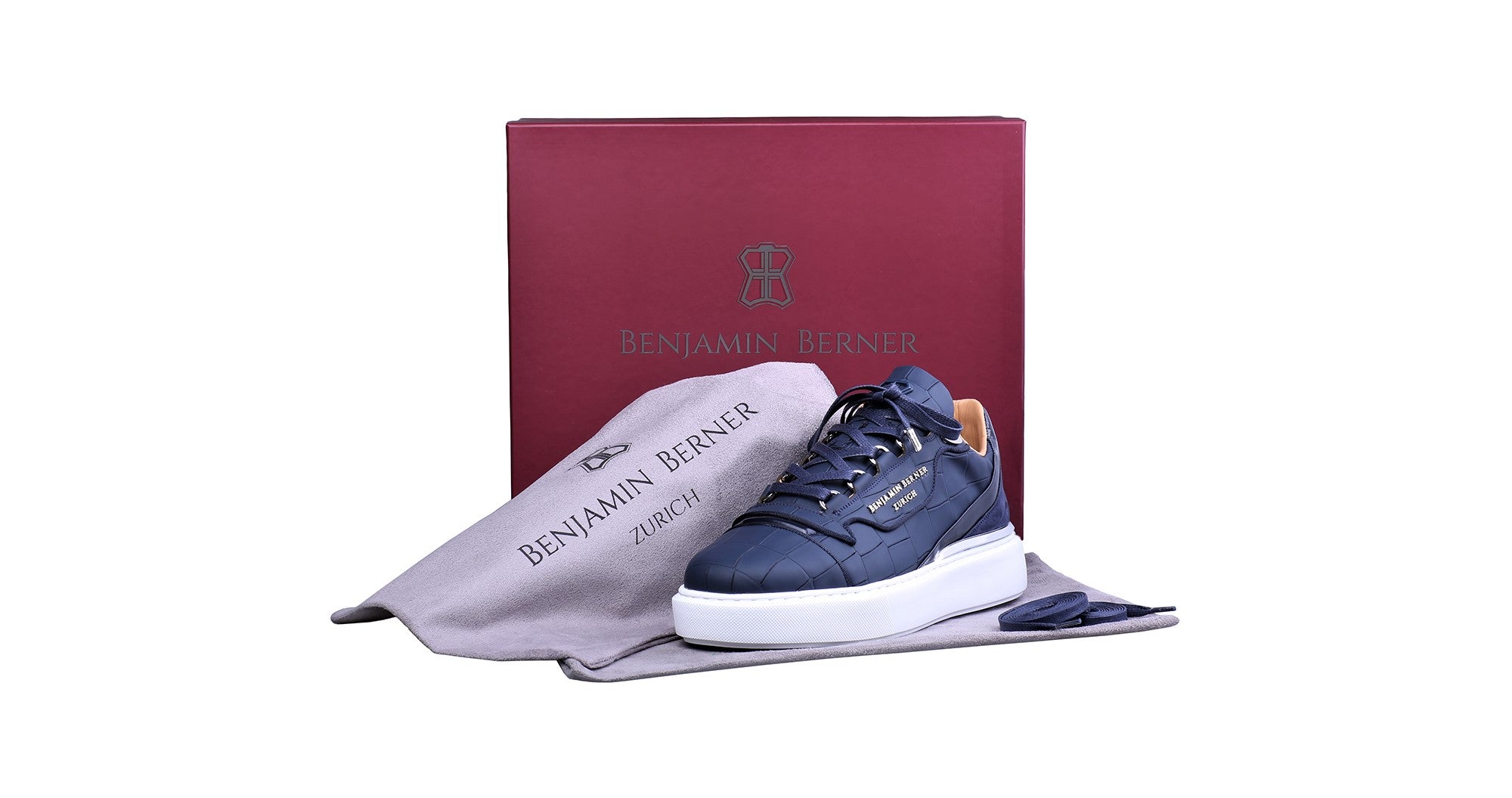 Women's Low-Top BNJ RAPHAEL  NAVY  MATT CROCODILE
