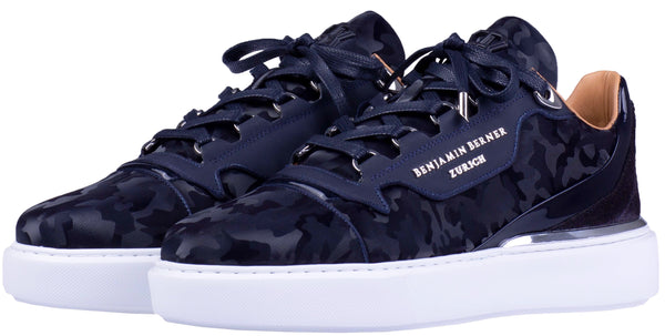 BNJ RAPHAEL Low-Top  NAVY REFLECTIVE CAMOUFLAGE-MATT NAPPA