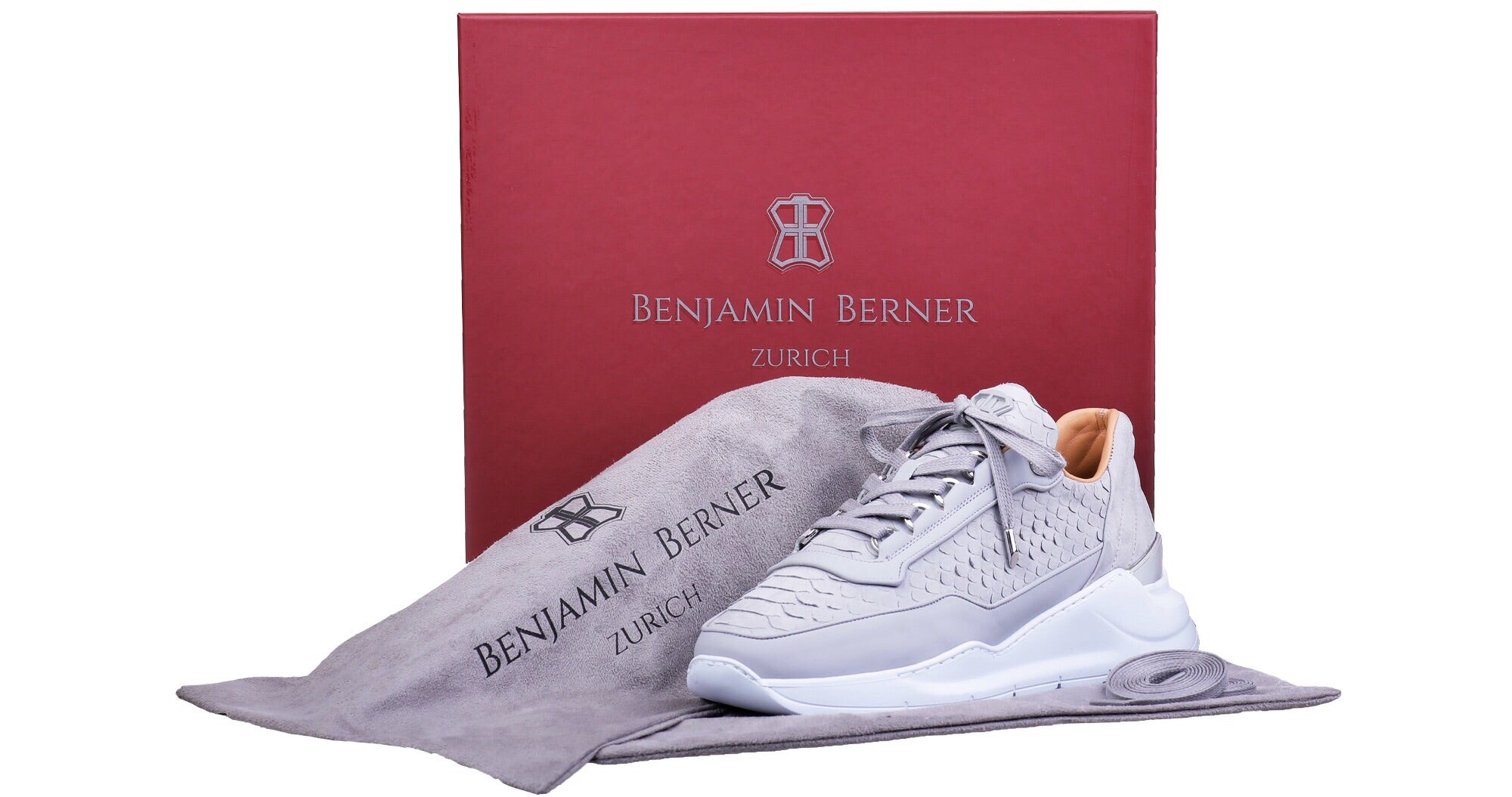 LOW-TOP BNJ HECTOR RUNNER  ICE GREY PYTHON CUT -MATT NAPPA