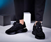 LOW-TOP BNJ HECTOR RUNNER BLACK GALAXY WAXED SUEDE