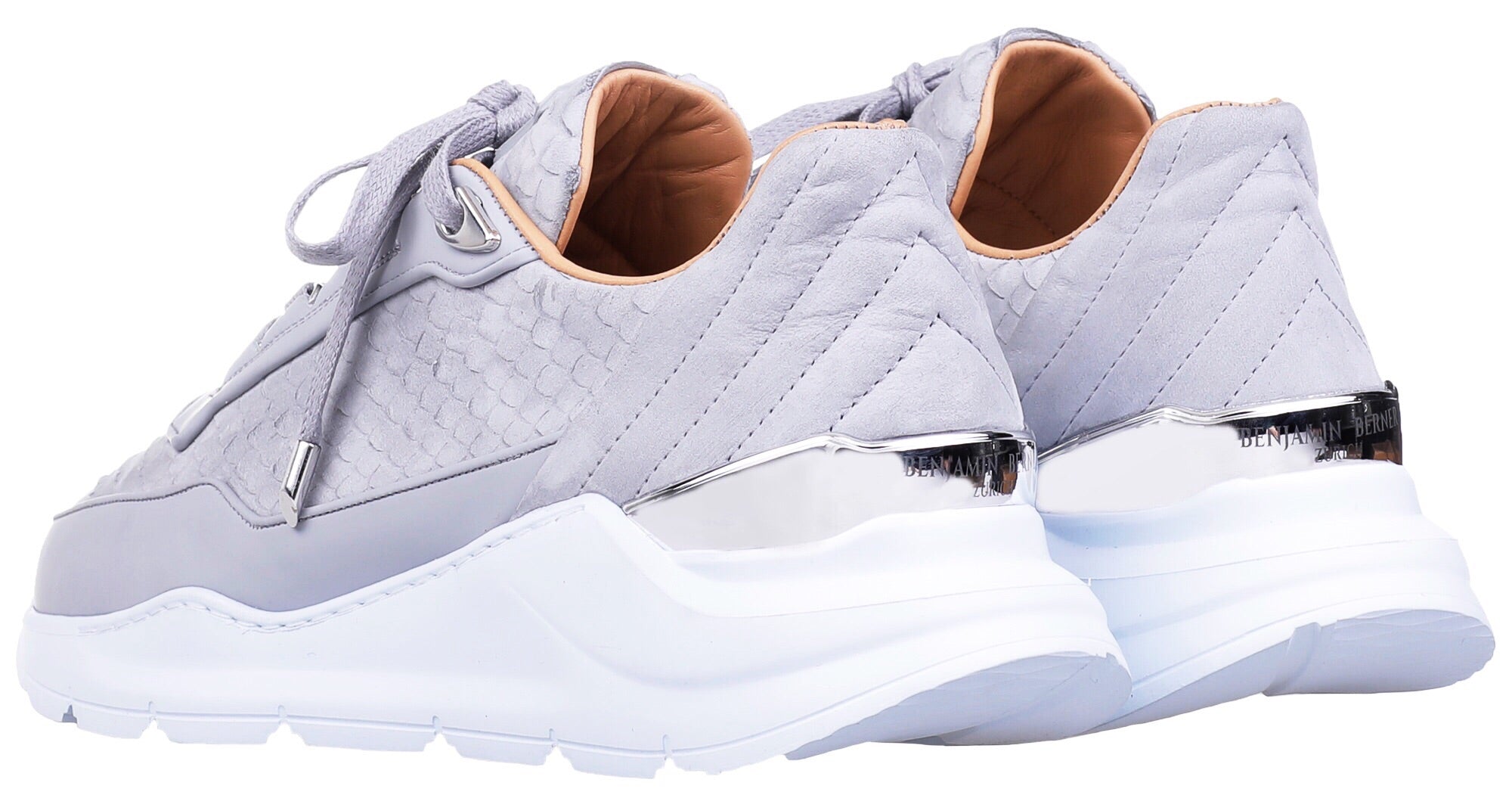 LOW-TOP BNJ HECTOR RUNNER  ICE GREY PYTHON CUT -MATT NAPPA